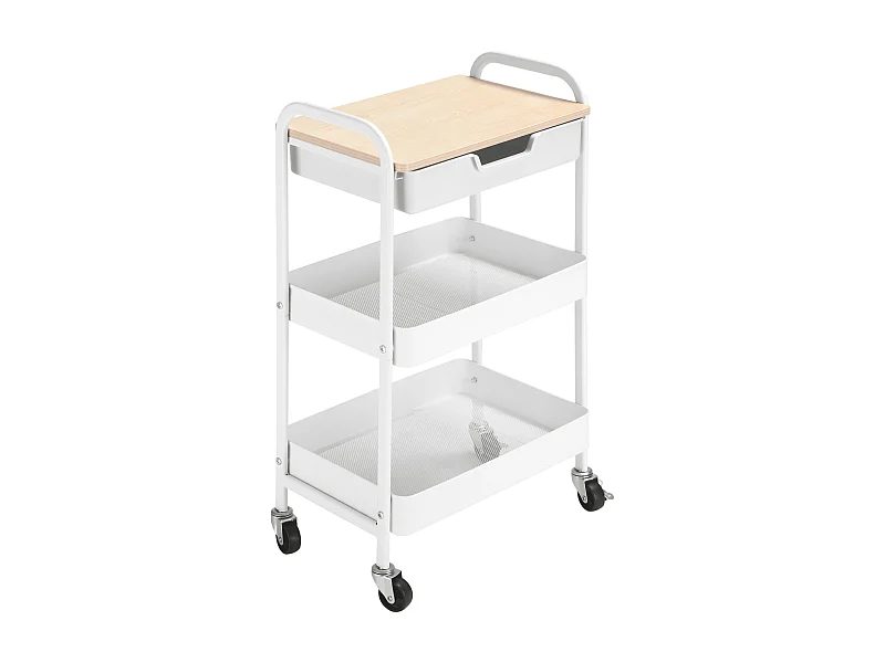 Carrito de cocina blanco 43.9x30.5x75.6 cm HOMCOM