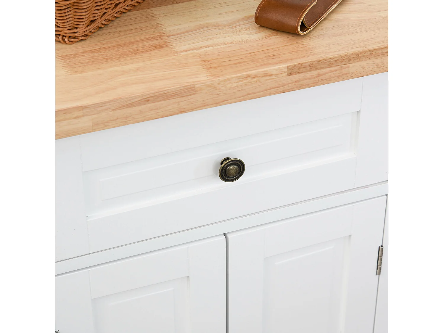 Isla de cocina blanco 111x44.5x82.5 cm HOMCOM