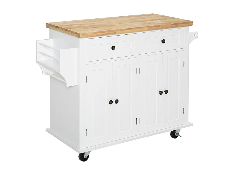 Isla de cocina blanco 111x44.5x82.5 cm HOMCOM