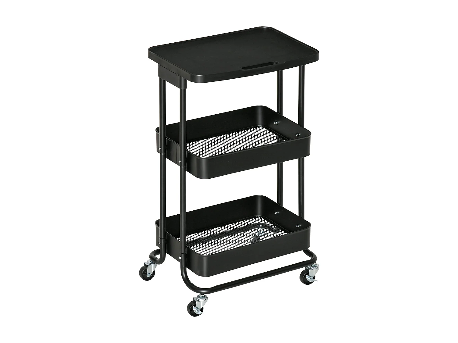 Carrito de cocina negro 46x34.5x76.5 cm HOMCOM