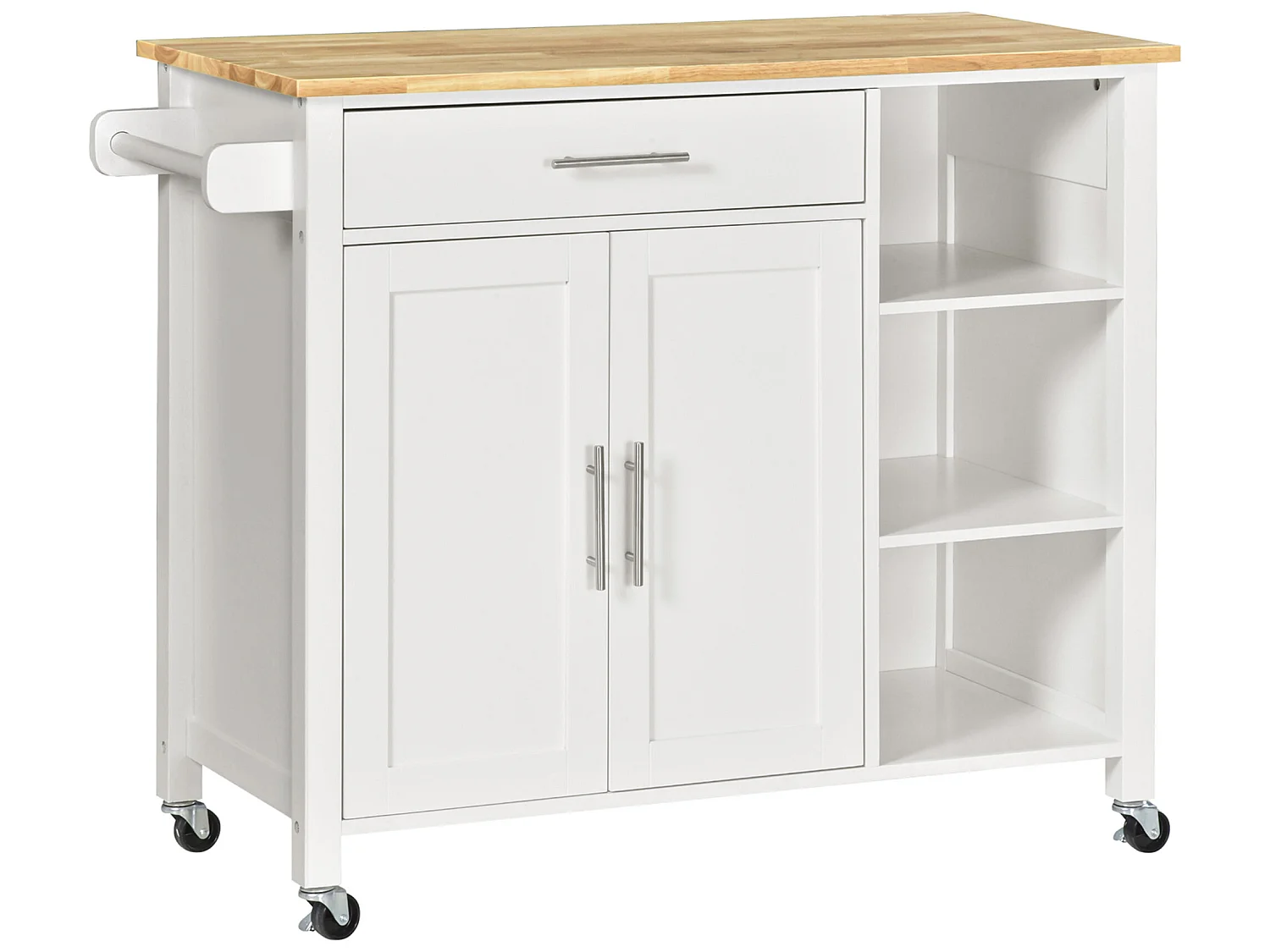 Isla de cocina blanco 107.5x48x89 cm HOMCOM