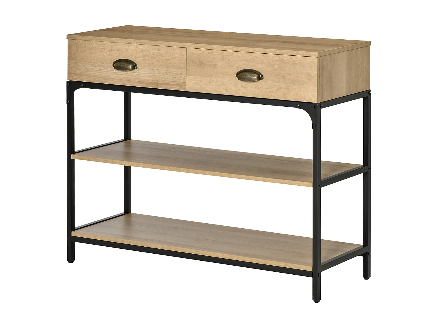 Mesa consola roble 100x35x79.2 cm HOMCOM