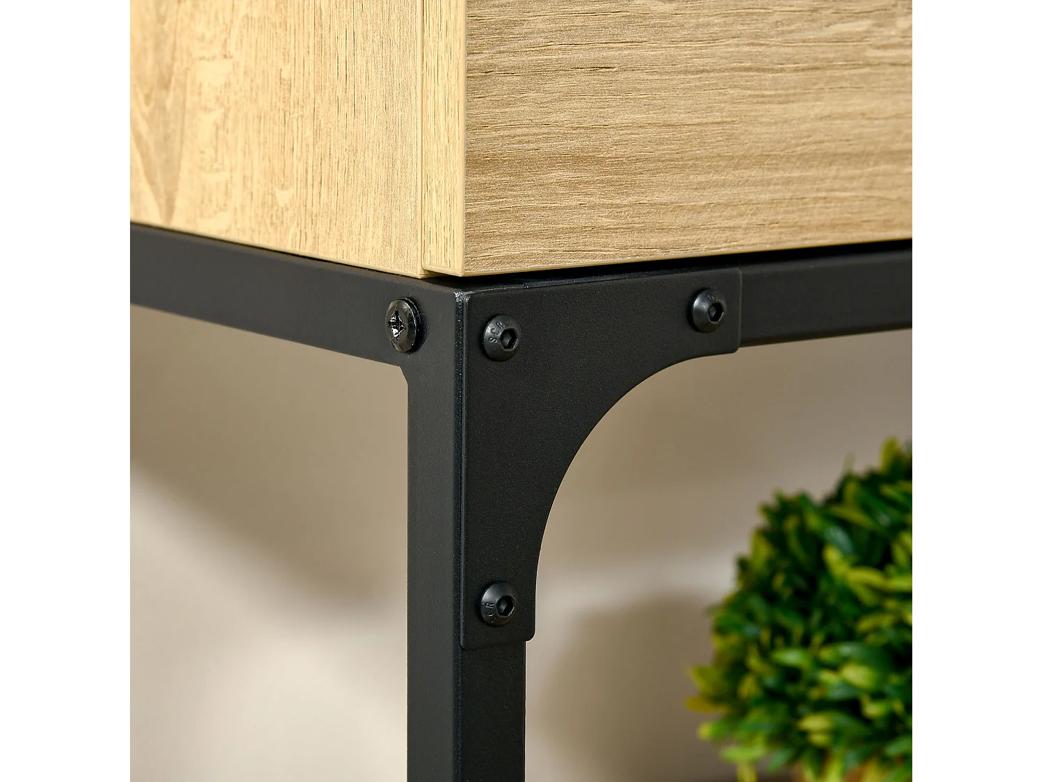 Mesa consola roble 100x35x79.2 cm HOMCOM