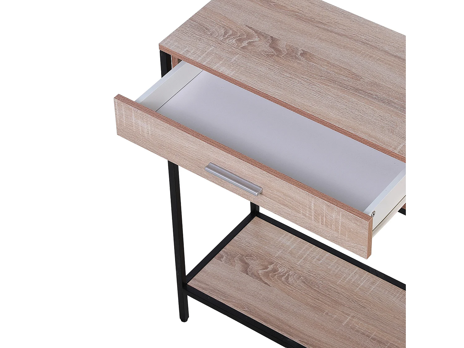 Mesa para recibidor roble y negro 120x30x81,5 cm HOMCOM