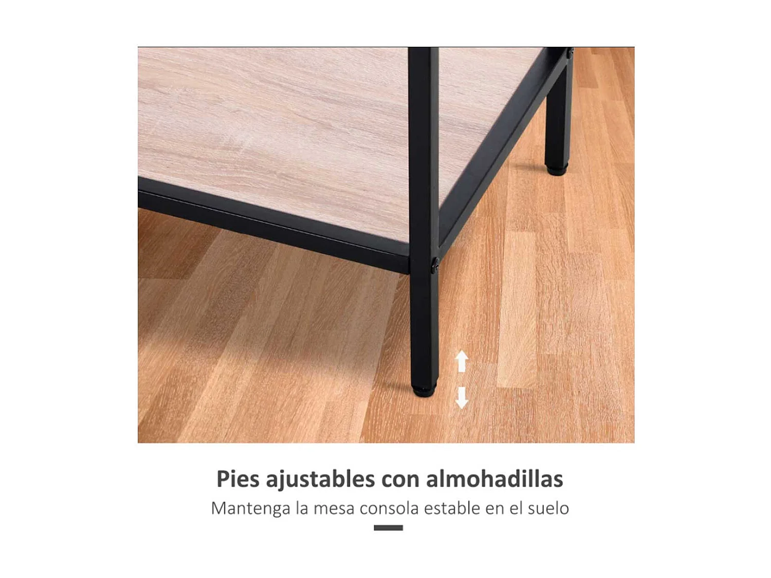 Mesa para recibidor roble y negro 120x30x81,5 cm HOMCOM