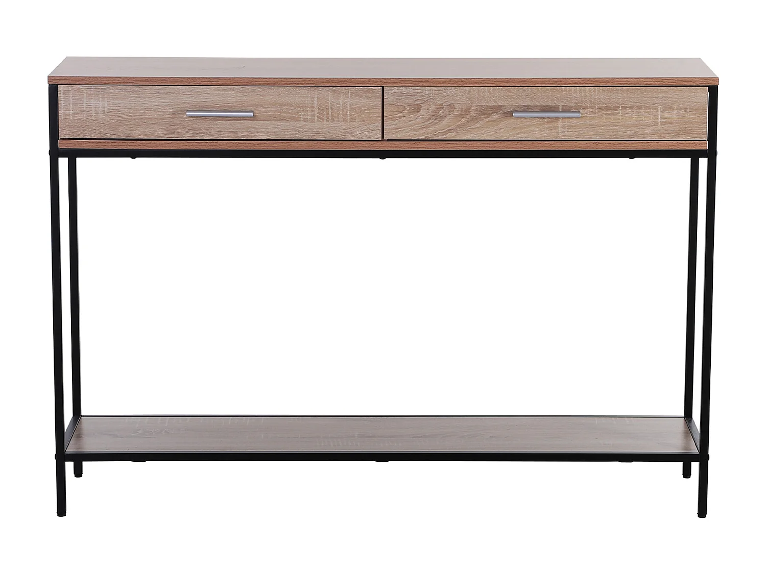 Mesa para recibidor roble y negro 120x30x81,5 cm HOMCOM