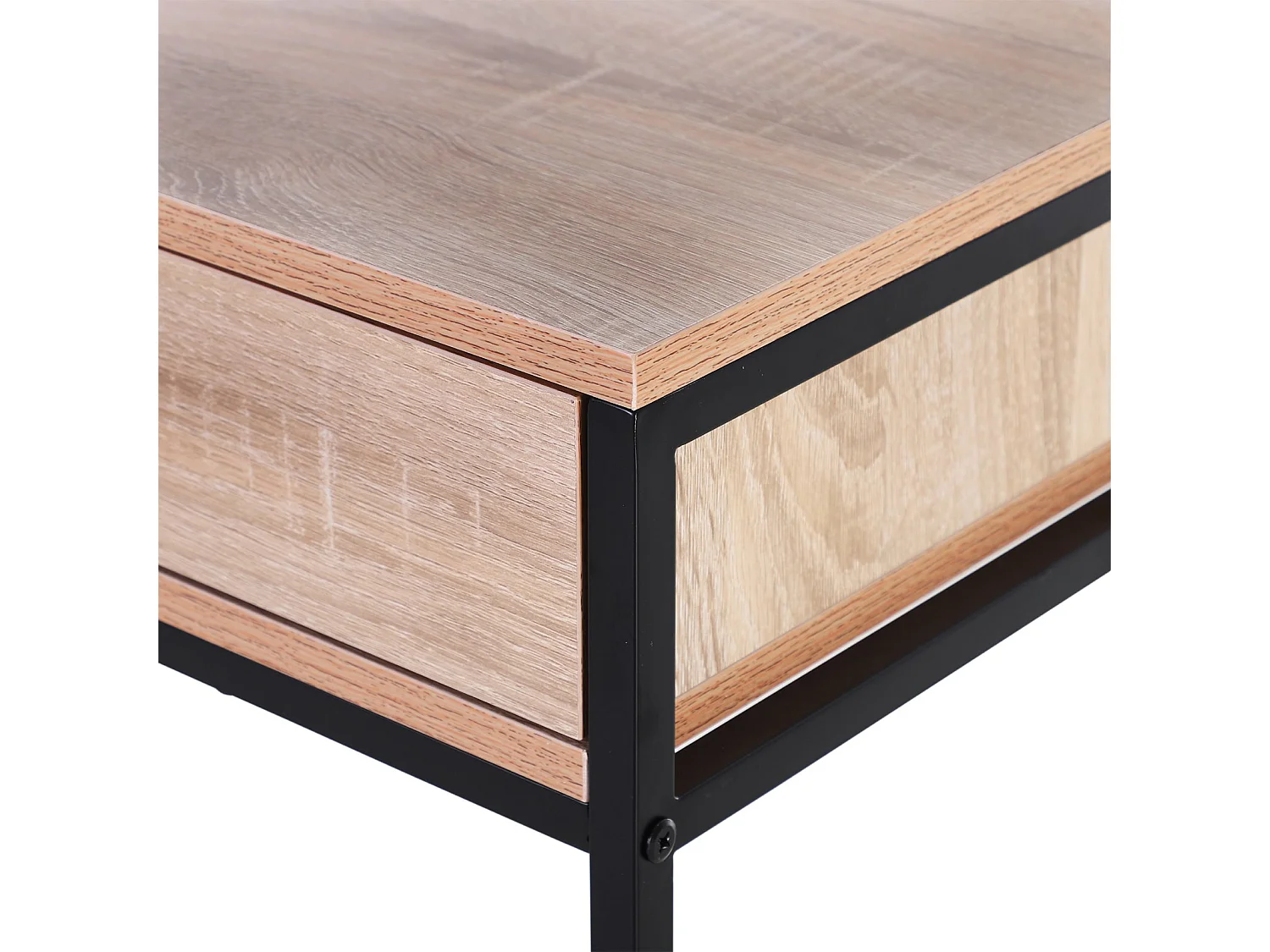 Mesa para recibidor roble y negro 120x30x81,5 cm HOMCOM