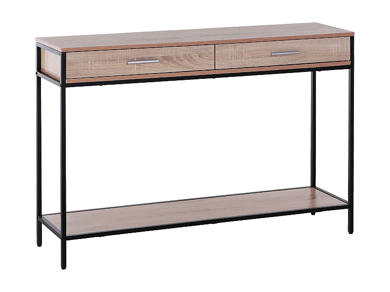 Mesa para recibidor roble y negro 120x30x81,5 cm HOMCOM