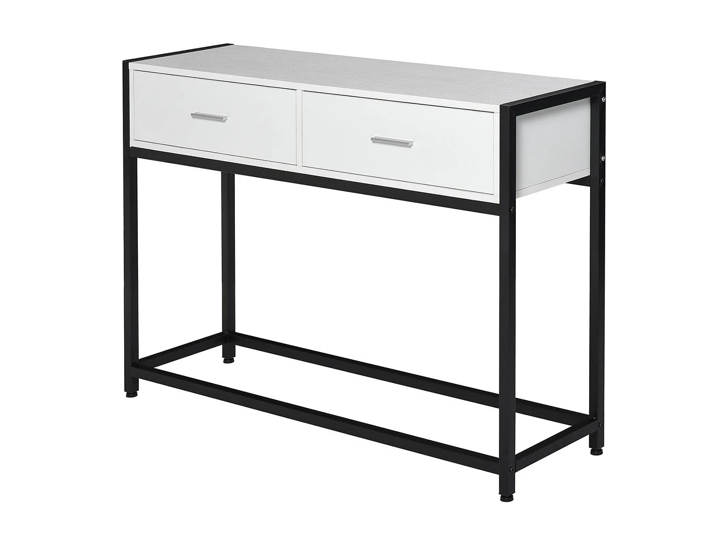 Mesa de consola negro y blanco 120x34x81 cm HOMCOM