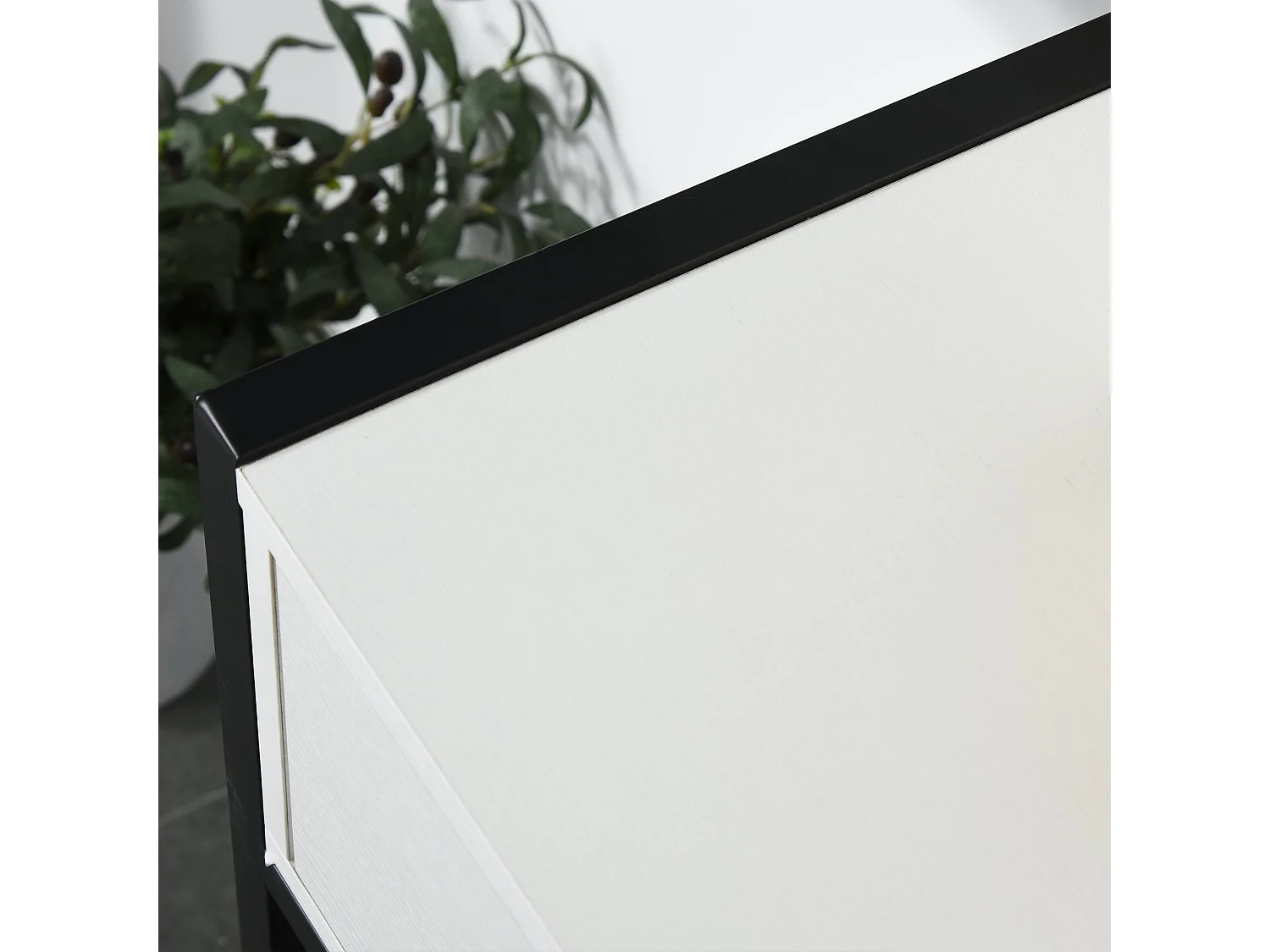 Mesa de consola negro y blanco 120x34x81 cm HOMCOM