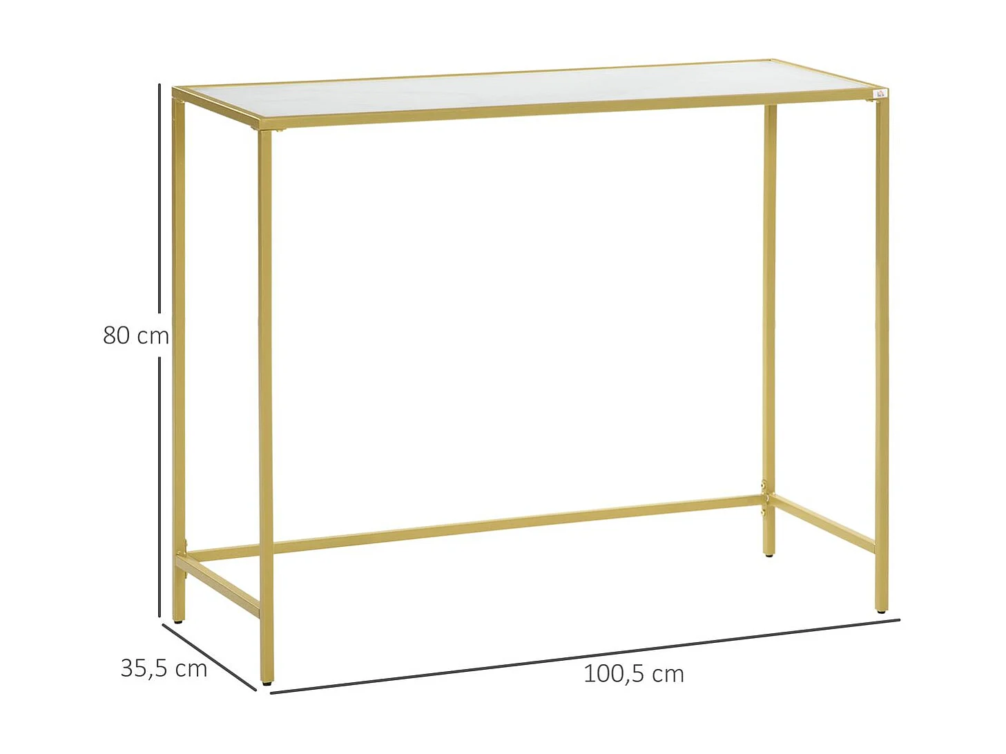 Mesa consola blanco 100.5x35.5x80 cm HOMCOM