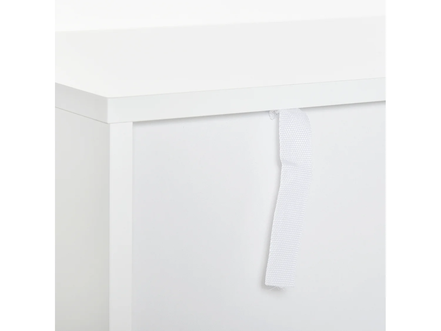 Mesa de consola blanco, madera natural, dorado 80x30x80.5 cm HOMCOM