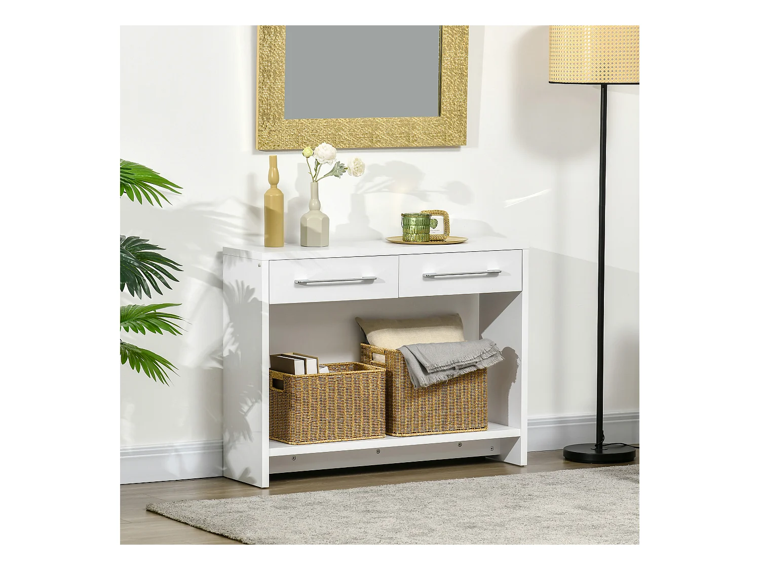 Mesa consola blanco 101.6x28x76.2 cm HOMCOM