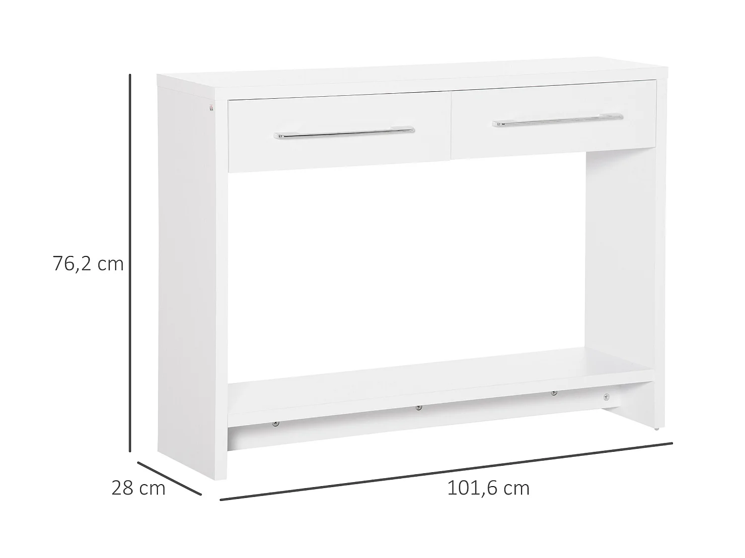 Mesa consola blanco 101.6x28x76.2 cm HOMCOM