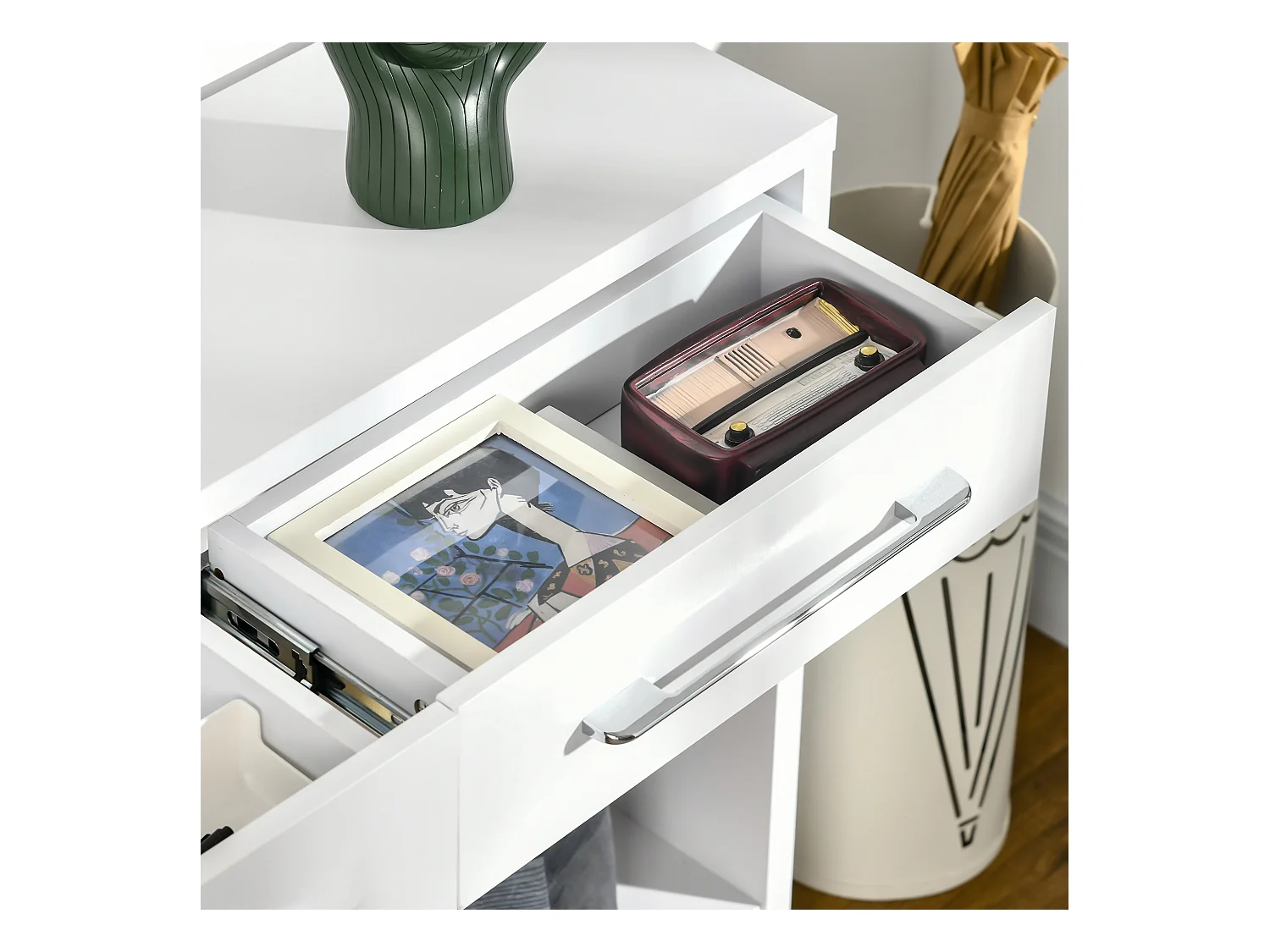 Mesa consola blanco 101.6x28x76.2 cm HOMCOM