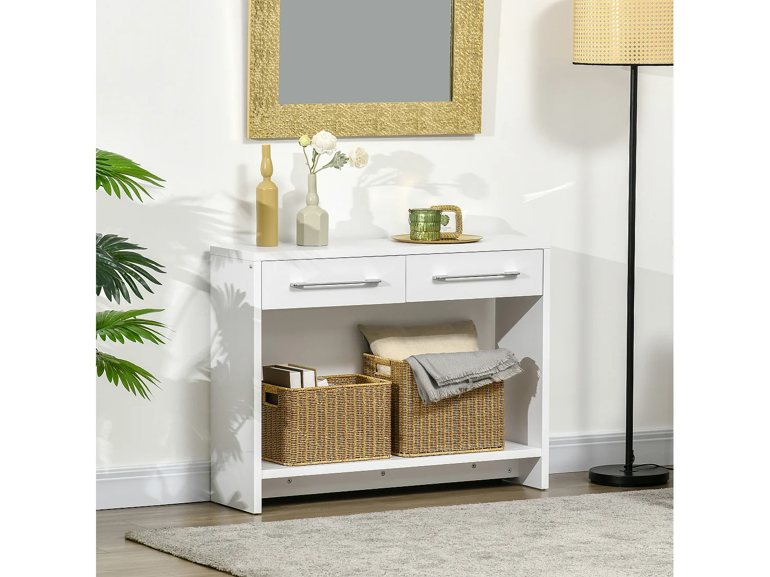 Mesa consola blanco 101.6x28x76.2 cm HOMCOM