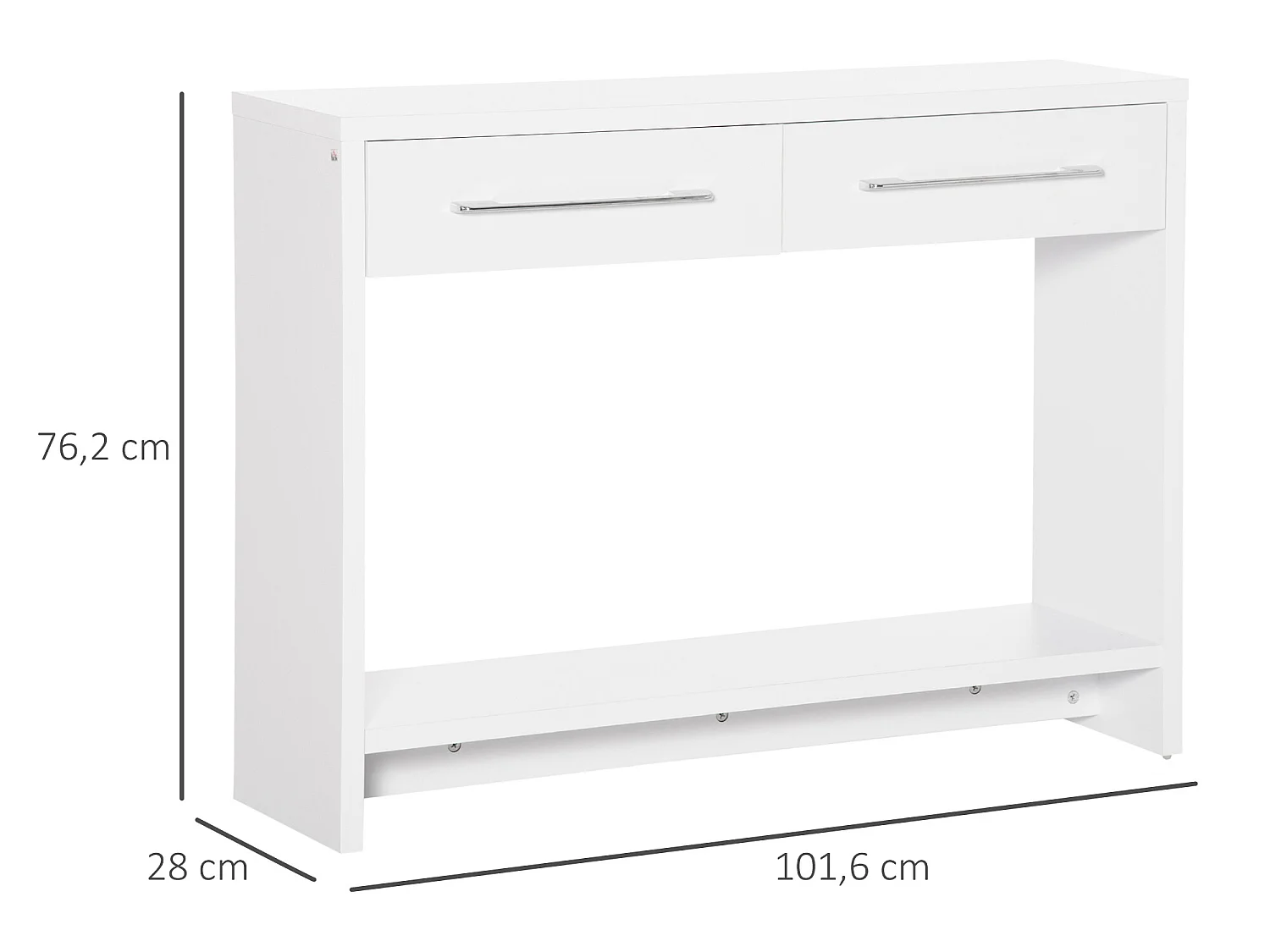 Mesa consola blanco 101.6x28x76.2 cm HOMCOM