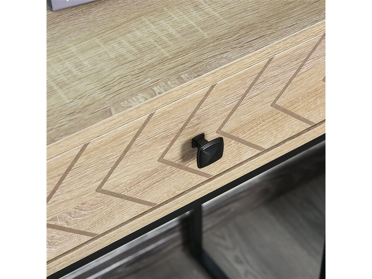 Mesa de consola madera natural 90x35x76 cm HOMCOM