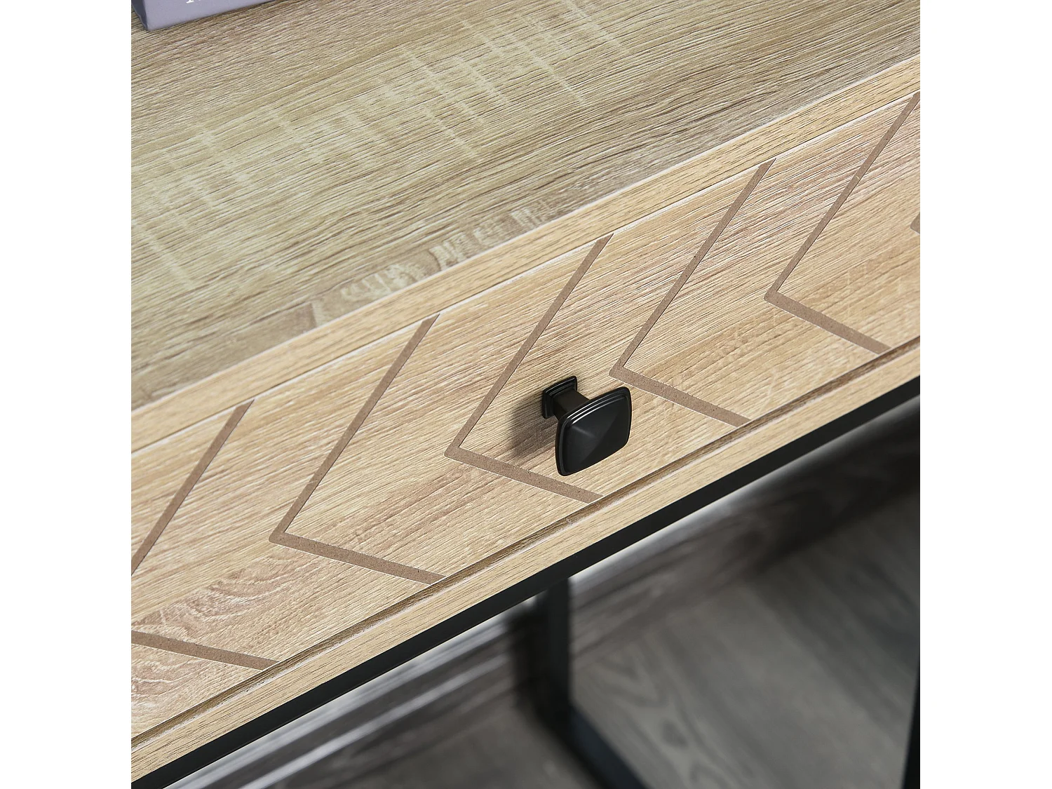 Mesa de consola madera natural 90x35x76 cm HOMCOM