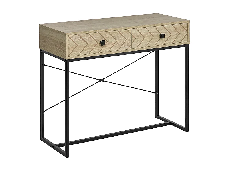 Mesa de consola madera natural 90x35x76 cm HOMCOM
