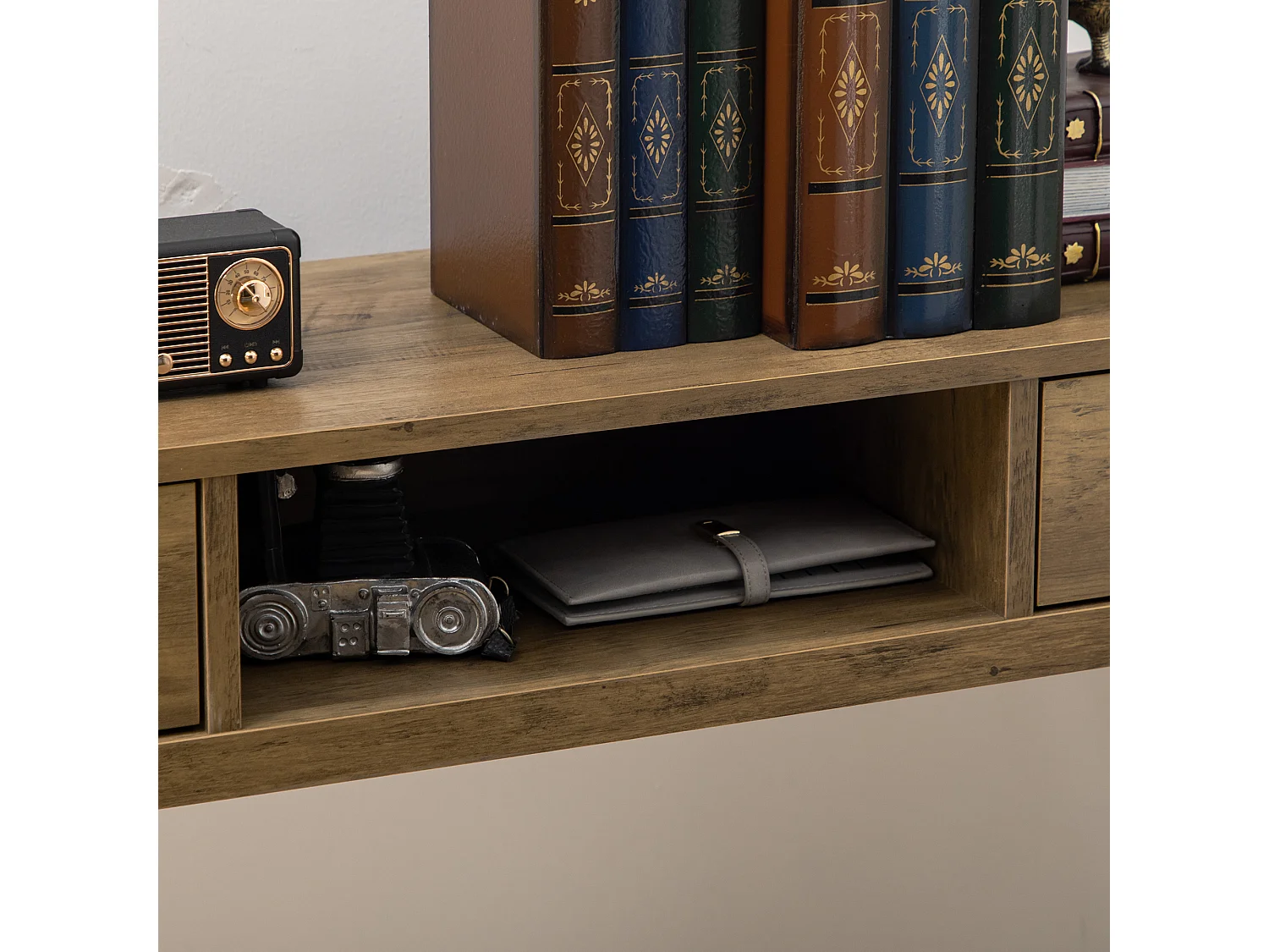 Mesa consola bronce 120x29x79 cm HOMCOM