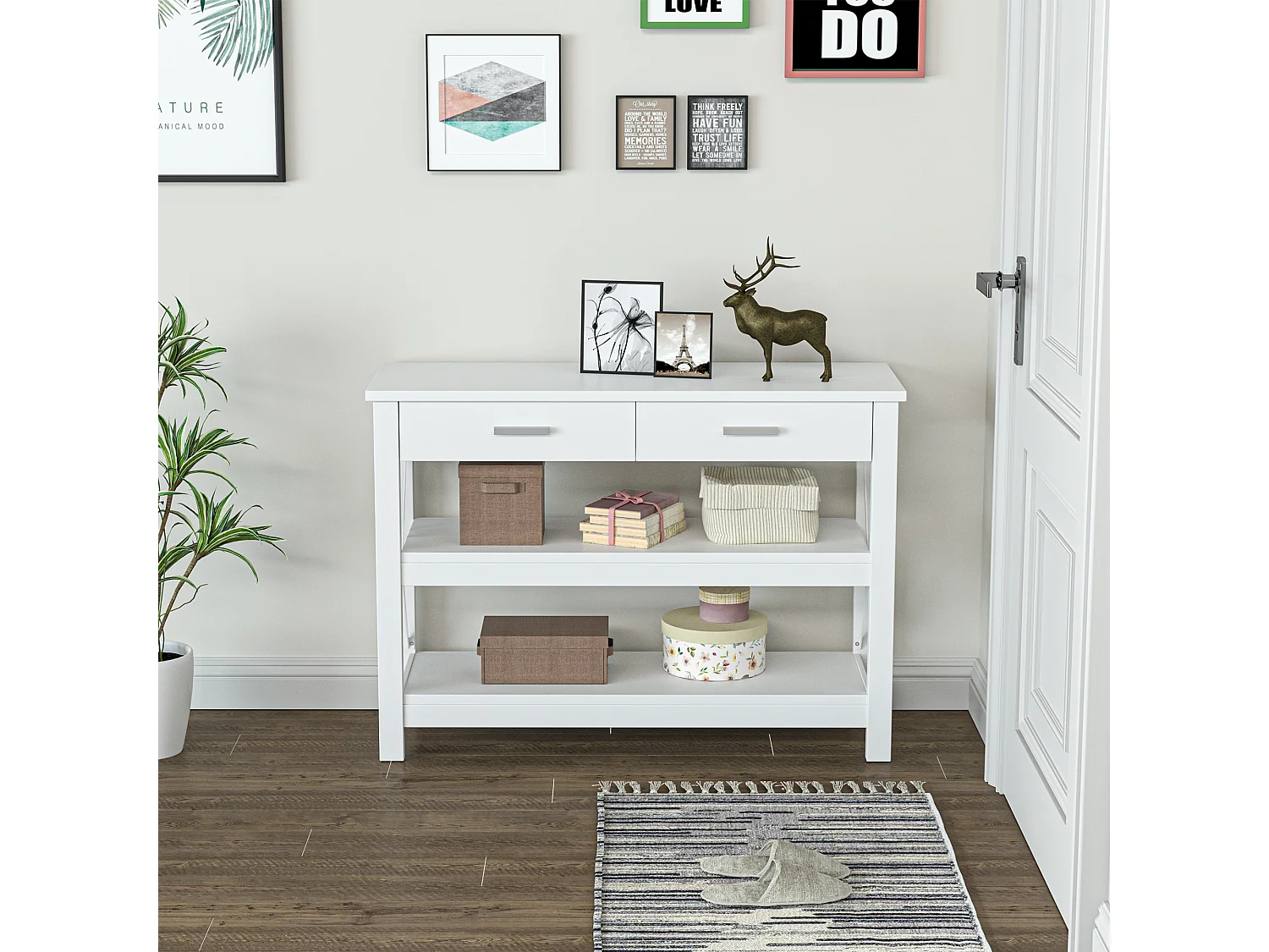 Mesa consola blanco 105x40x76cm HOMCOM