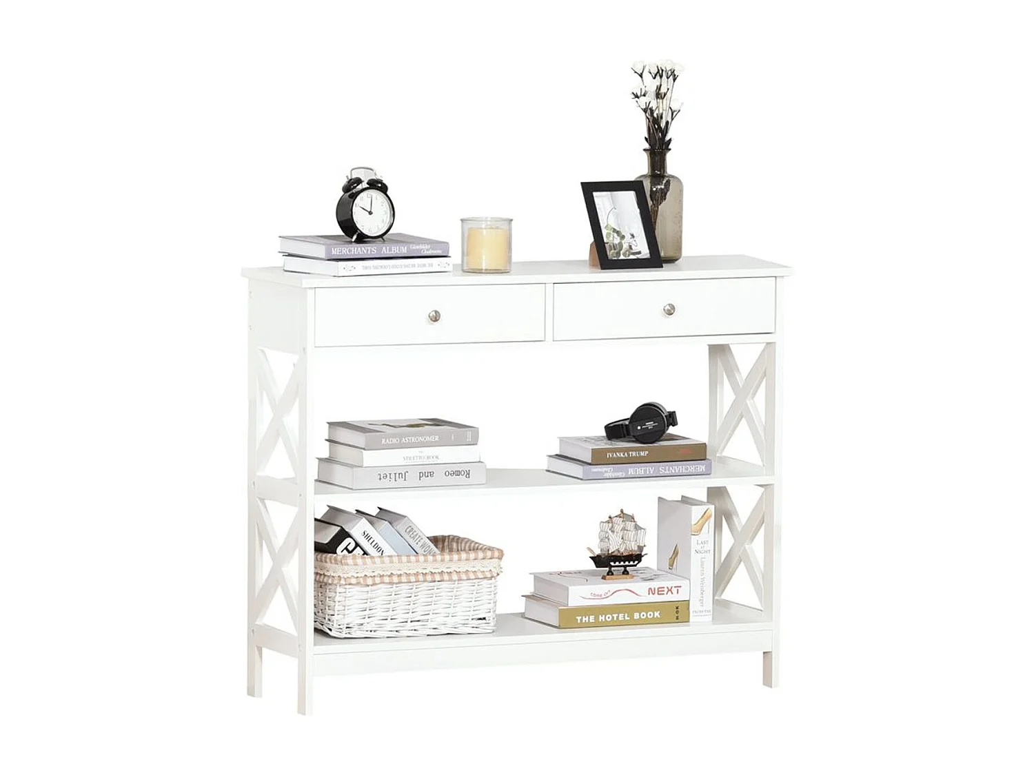 Mesa consola blanco 100x30.5x80 cm HOMCOM