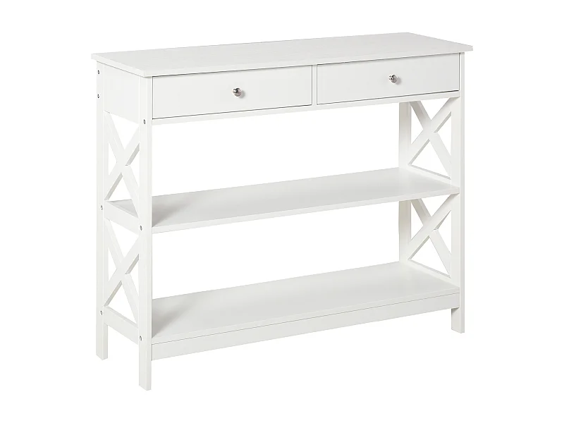 Mesa consola blanco 100x30.5x80 cm HOMCOM