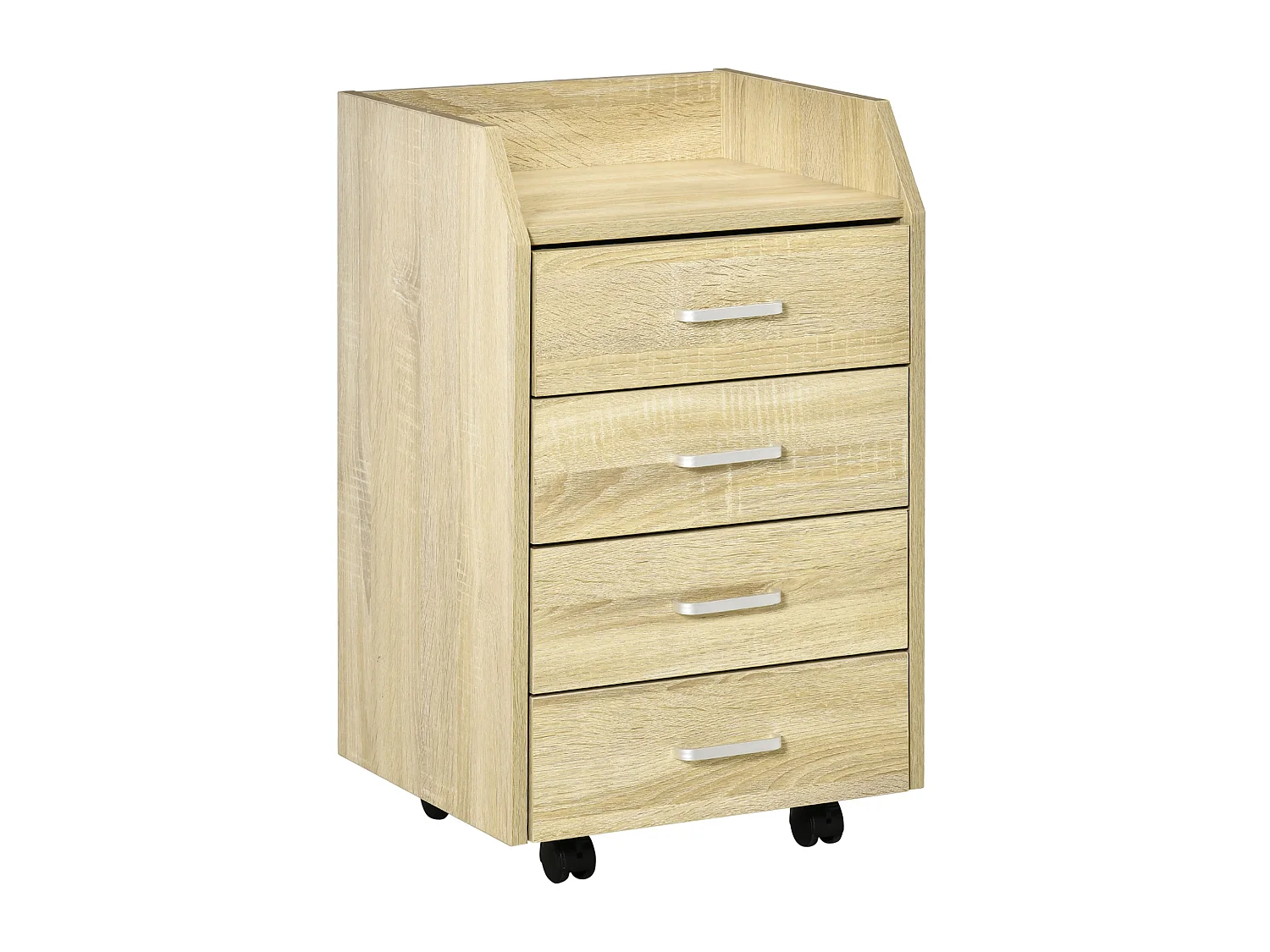 Cajonera de oficina madera natural 40x36x65 cm Vinsetto