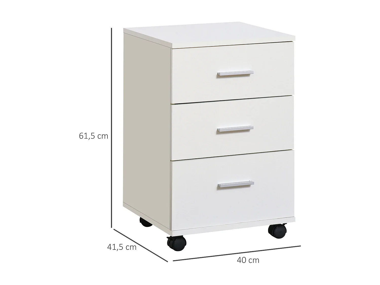 Gabinete de archivos blanco 40x41,5x61,5 cm Vinsetto
