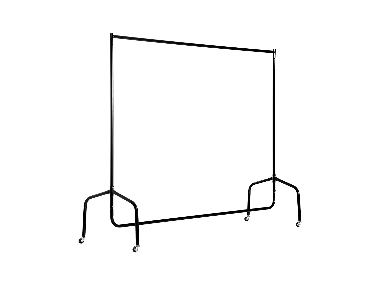 Perchero colgador con ruedas negro 150x60x170 cm HOMCOM