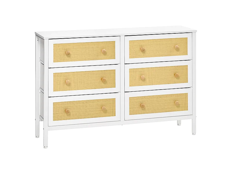 Cómoda de tela blanco 120x30x83 cm HOMCOM