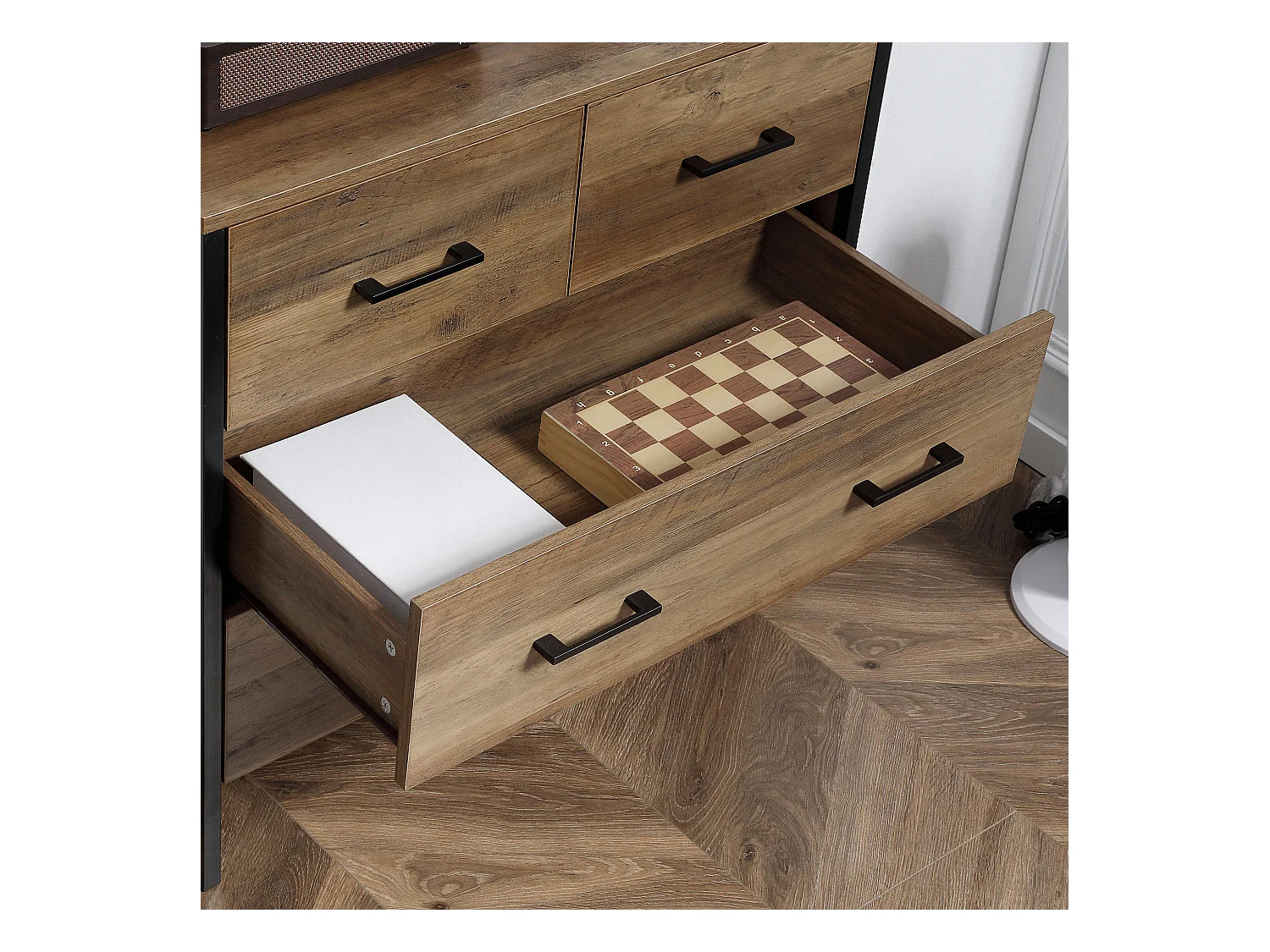 Cómoda con cajones marrón 80x40x75 cm HOMCOM