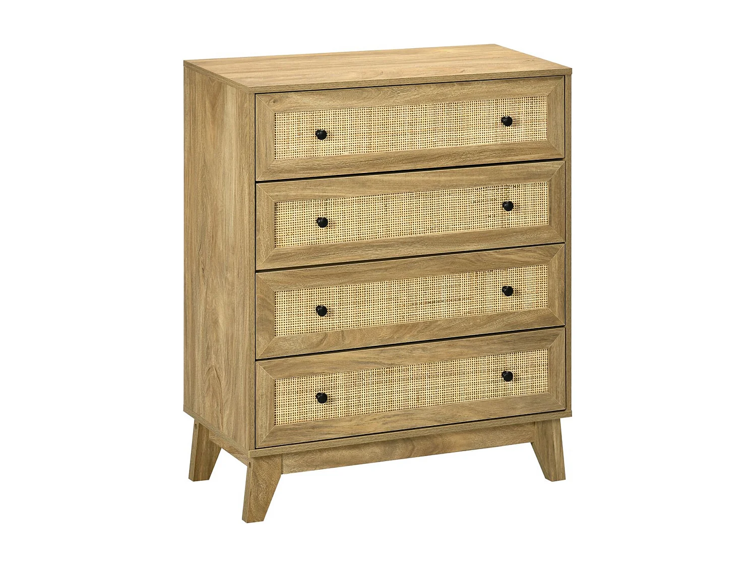 Cómoda con cajones madera natural 80x35x95 cm HOMCOM