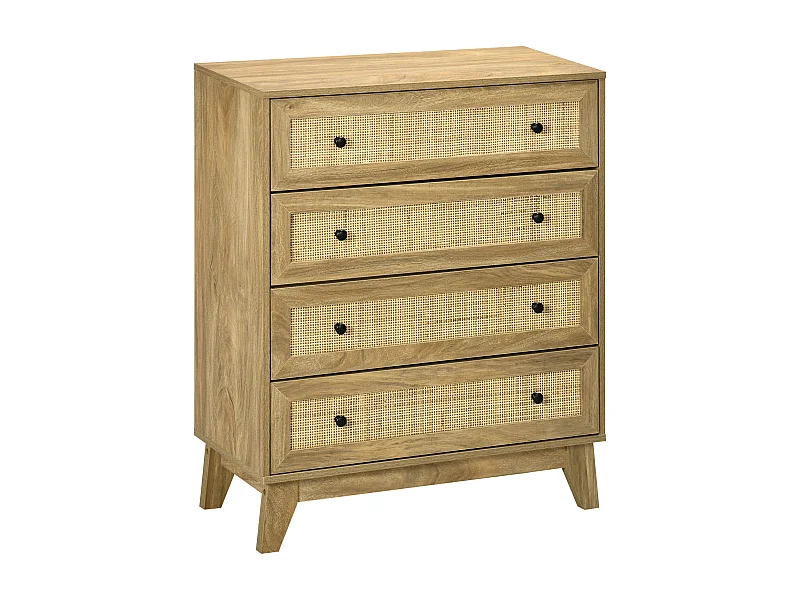 Cómoda con cajones madera natural 80x35x95 cm HOMCOM