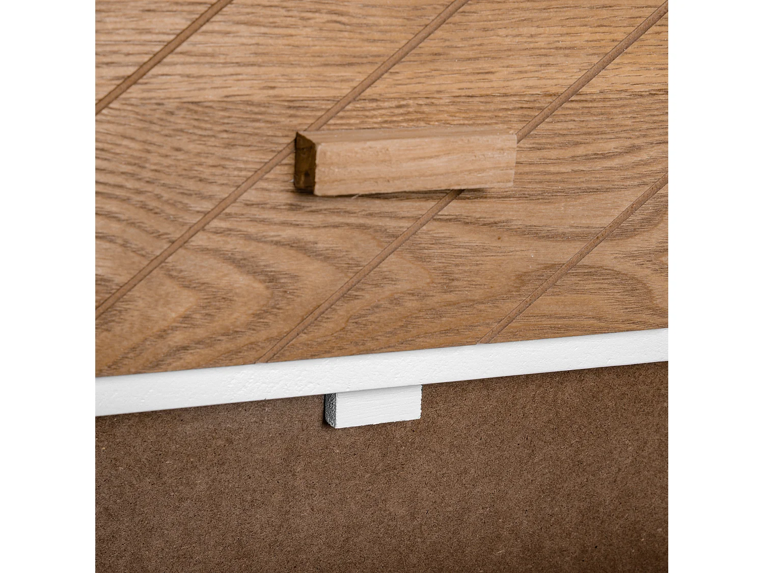 Mesita de noche blanco y madera 40x30x75cm HOMCOM