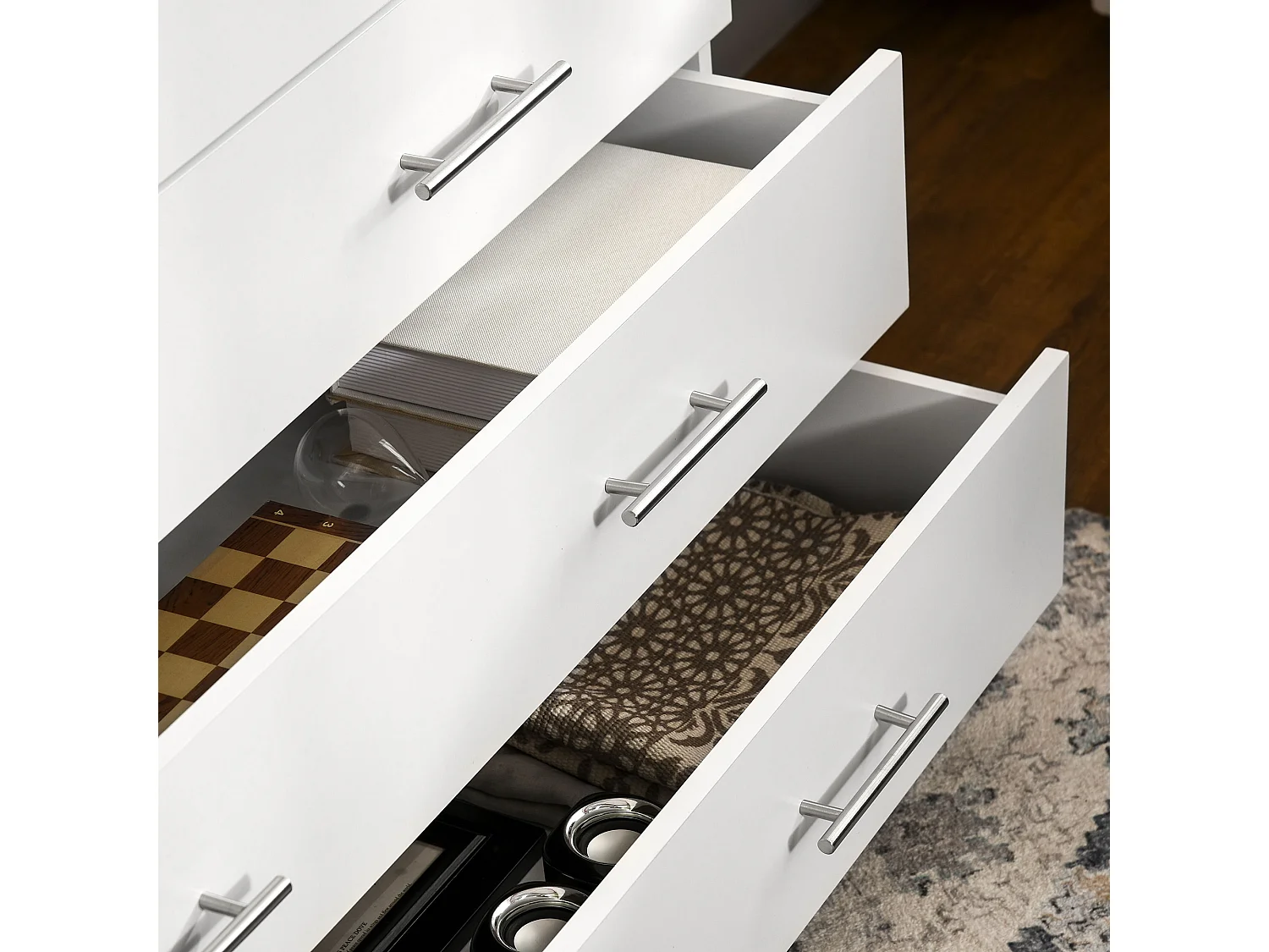 Cómoda con cajones blanco 112x38.2x81 cm HOMCOM