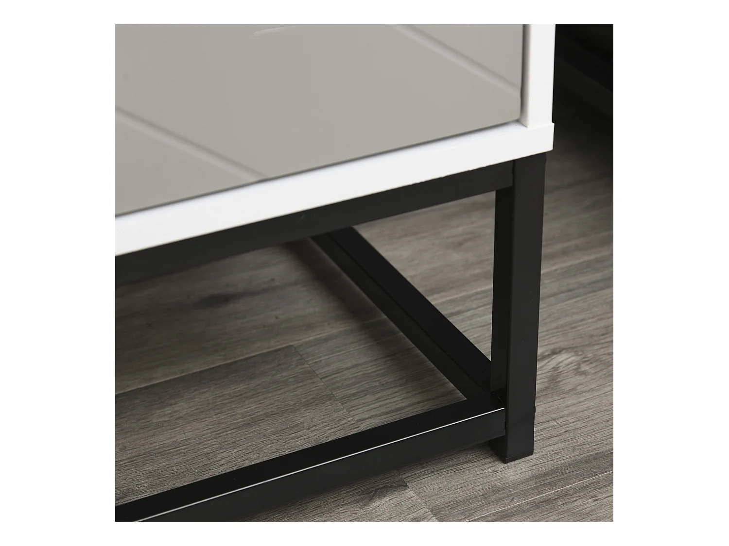 Cómoda de cajones gris, blanco y negro 80x40x79 cm HOMCOM