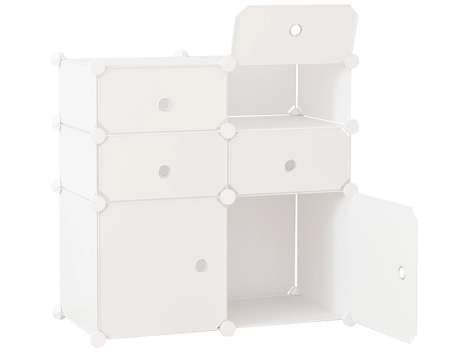 Armario modular plástico blanco 75x37x73cm HOMCOM