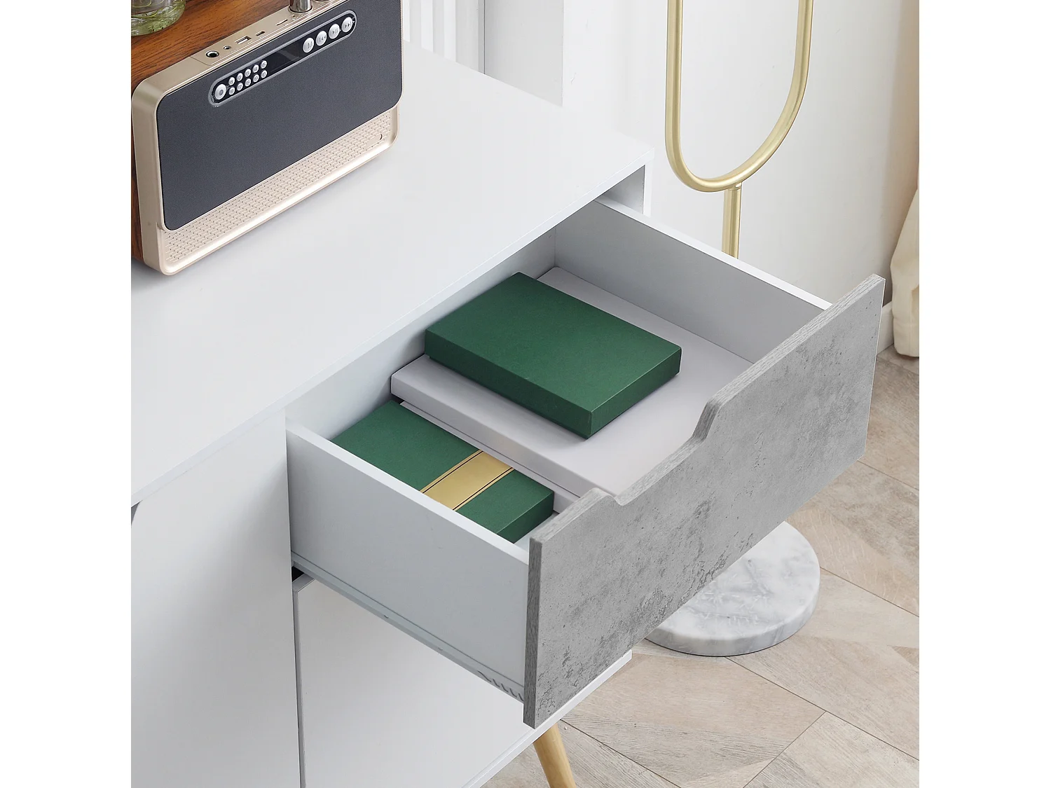 Aparador de cocina blanco 98x39x81.5 cm HOMCOM