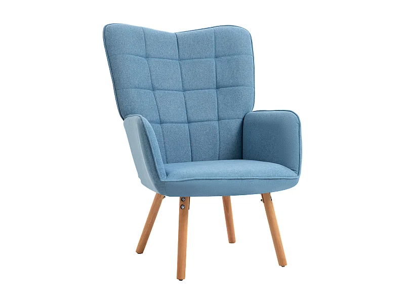 Butaca de salón azul 71x76x101 cm HOMCOM
