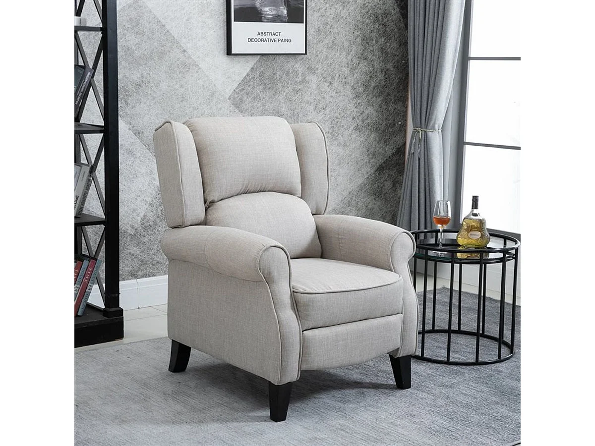 Sillón relax gris claro 77x88x102 cm HOMCOM