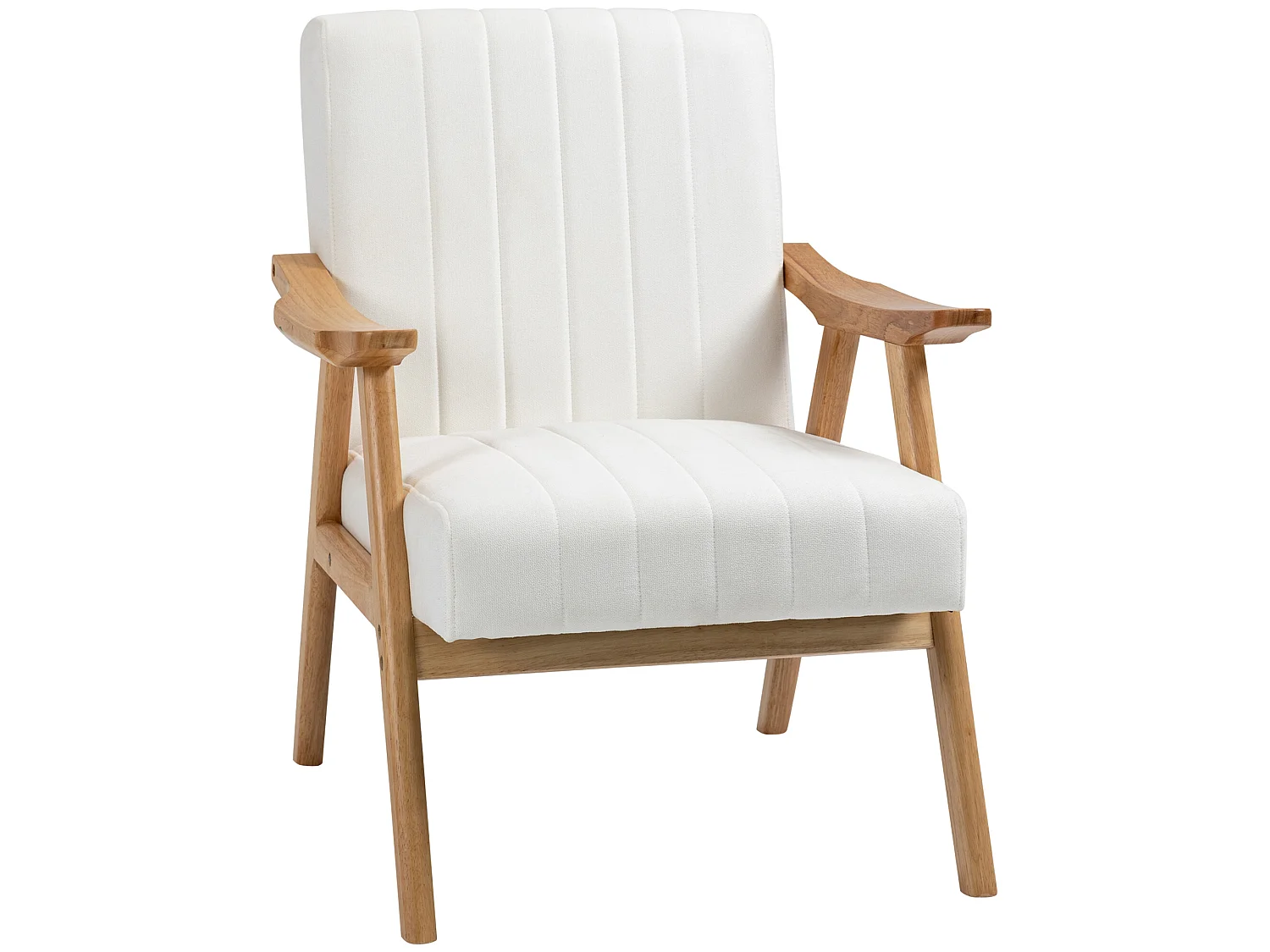 Butaca de salón crema 68x74x82 cm HOMCOM