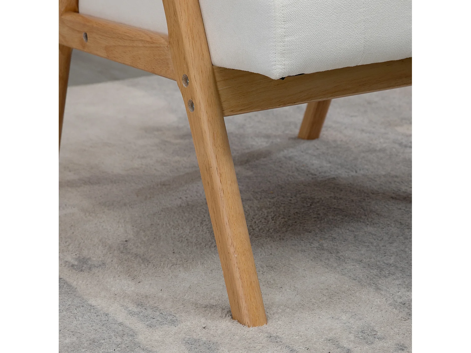 Butaca de salón crema 68x74x82 cm HOMCOM