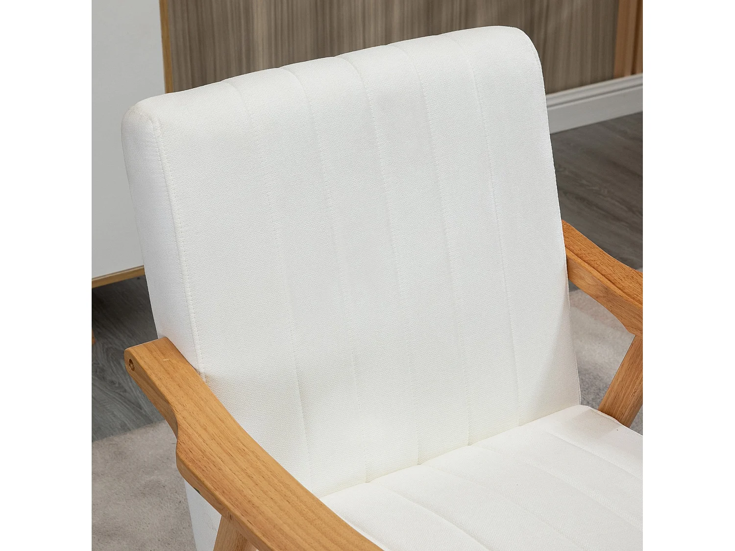 Butaca de salón crema 68x74x82 cm HOMCOM