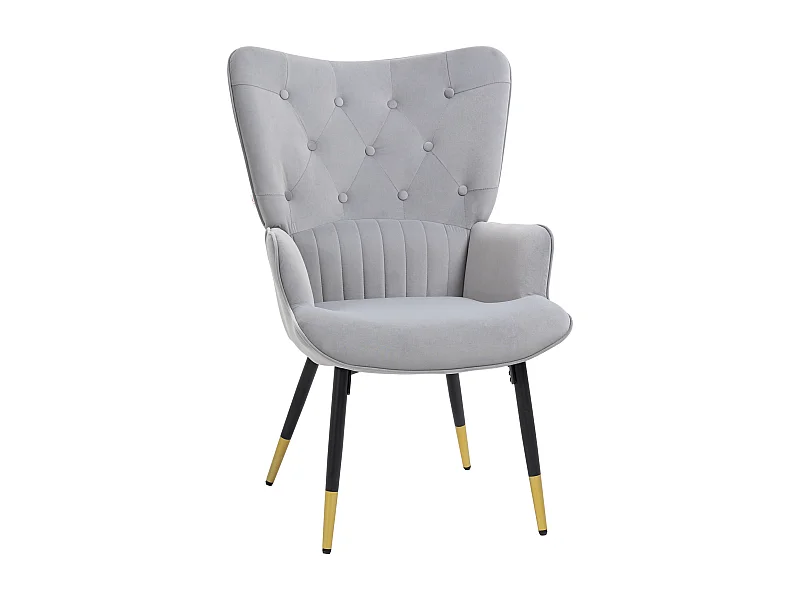 Sillón individual gris 68x72x103 cm HOMCOM