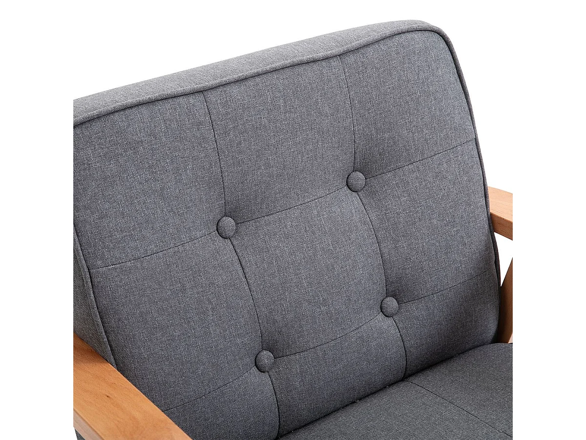 Sillón individual gris 70x64.5x74 cm HOMCOM