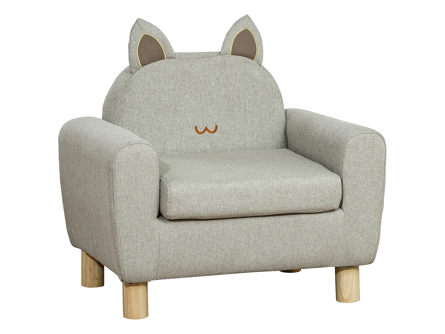 Sillón infantil gris 61x42x53 cm HOMCOM