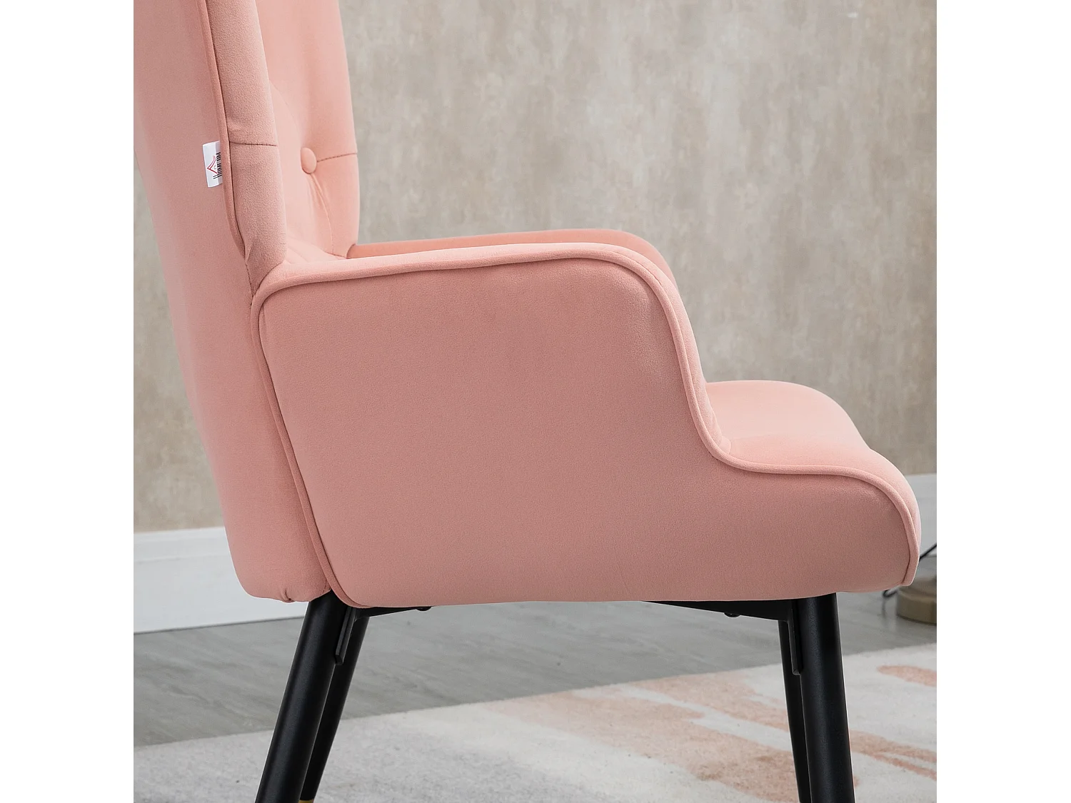 Sillón individual rosa 68x72x103 cm HOMCOM