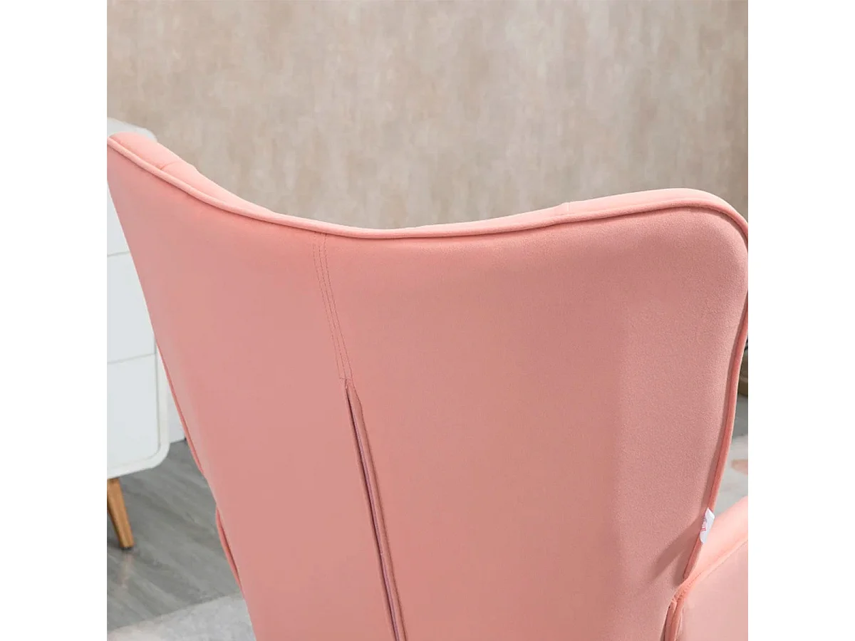 Sillón individual rosa 68x72x103 cm HOMCOM